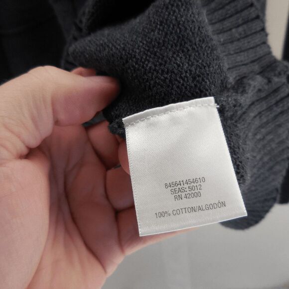 David Taylor Collection Size XL Gray Geometric Tic Tac Toe Front Sweater Cotton - Picture 5 of 5